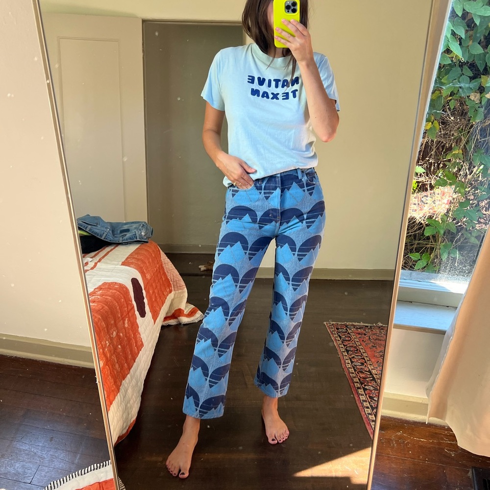 Acne Studios Mountain Log Print Jeans